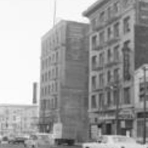 [Panama Hotel, 176 4th Street, and Mars Hotel, 193 4th Street, before demolition as part of South of Market Redevelopment]