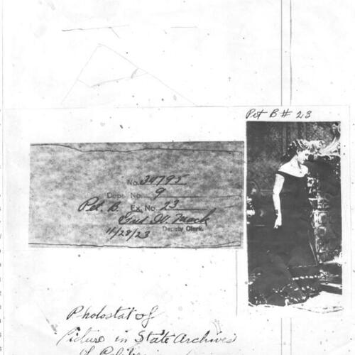 [Photostat of Picture (of Teresa Bell) in State Archives of California]