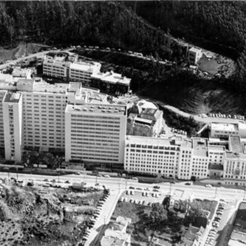 [Aerial view of the University of California Medical Center]