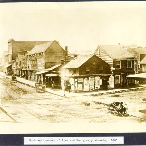 Southwest corner of Pine and Montgomery streets. 1860