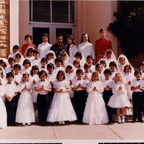 [Portrait of children at First Communion at Saint Anthony's Church]