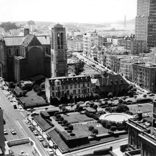 [Grace Cathedral located near Huntington Park on Nob Hill]