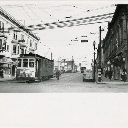 [Streetcar at the intersection of Haight and Stanyan streets]