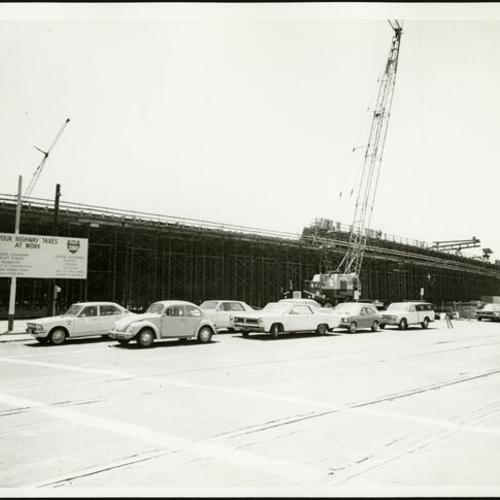 [Section of Bayshore Freeway under construction]