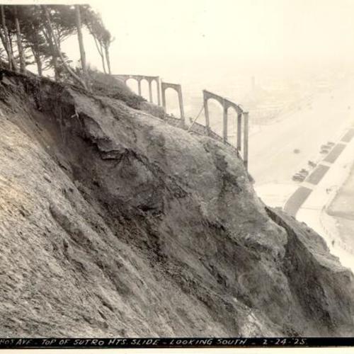 Pt. Lobos Ave. - top of Sutro Hts. slide - looking south