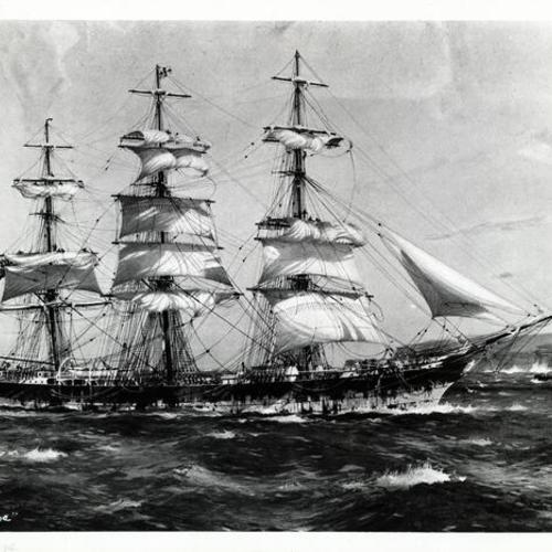 [Painting of sailing ship "Antiope"]