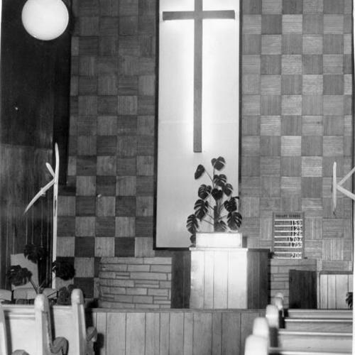[Interior of the Community Assembly of God Church]