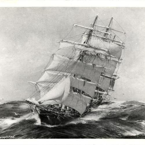 [Painting of clipper ship "Thermopylae"]