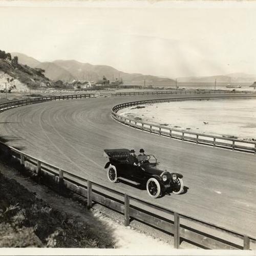 [Part of course for the Vanderbilt Cup Race at the Panama-Pacific International Exposition]