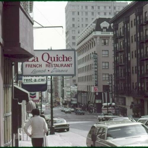 [La Quiche French Restaurant, Hotel Bellevue, Taylor Street at Geary Street]