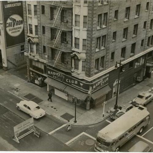 [Southeast corner of Taylor and O'Farrell streets]