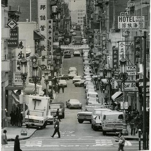 [View of Grant Avenue in Chinatown from Vallejo Street]