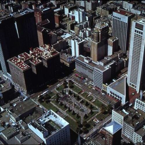 [Aerial view of Union Square]