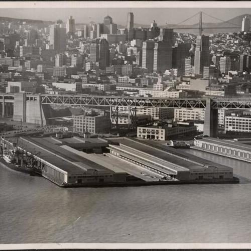 [Aerial view of piers 30 and 32]