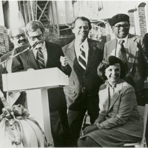 [Ground breaking ceremony for Sutter Park West, first redevelopment complex to go up in Western Addition in 1984]