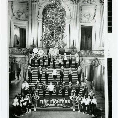 [San Francisco Fire Fighters Junior Band at City Hall]