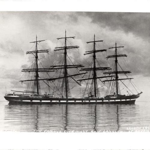 Famous Four-Mast Ship "Lancing" launch 1865 at Govan