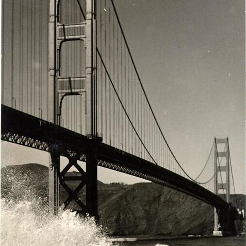 [View of the Golden Gate Bridge taken from near Fort Point]