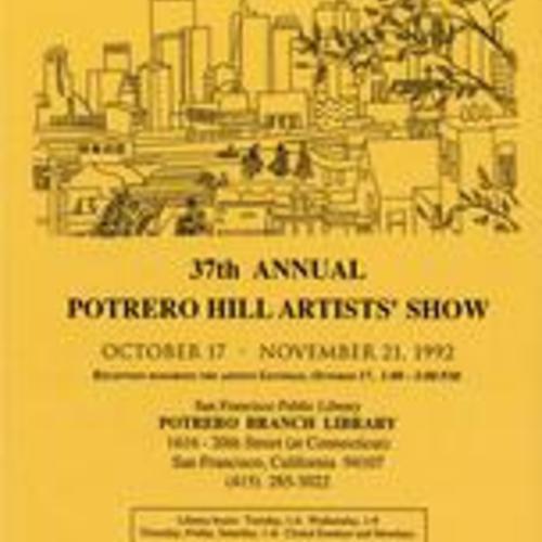 37th Annual Artists' Show, Program Flyer