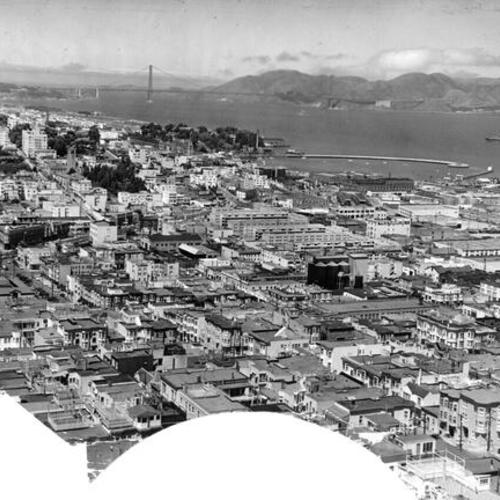 [View of San Francisco from Coit Tower, looking northwest]