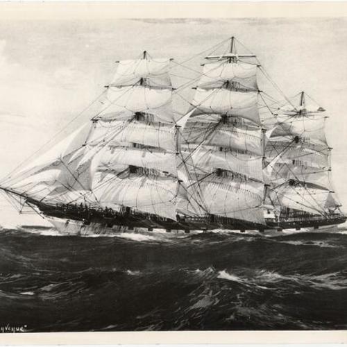 [Painting of iron ship "Ben Venue"]