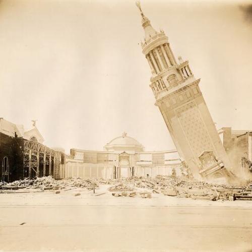[Demolition of Italian Tower at entrance to Court of Palms]