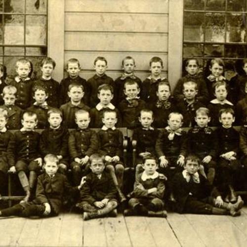[Class photo of Longfellow Elementary School, 1888]
