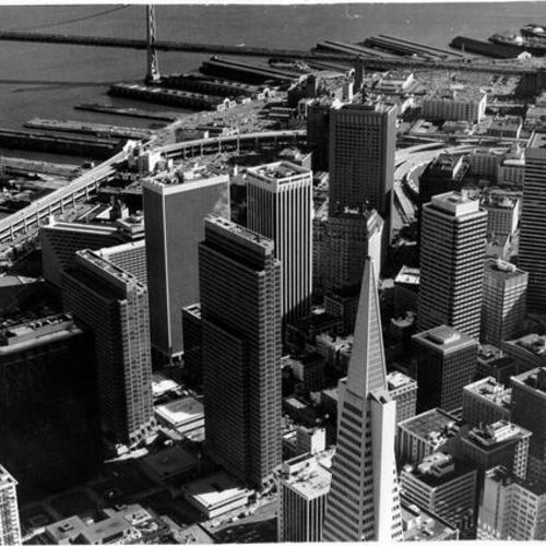 [Aerial view of downtown San Francisco]