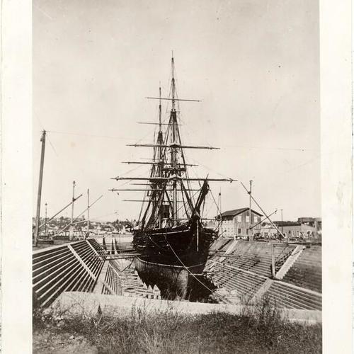 [Sailing ship "Adams" at Mare Island, California]