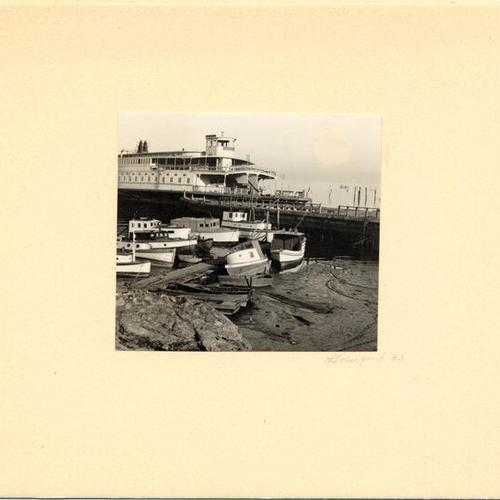 [Ferryboat "Bay City" docked at pier]
