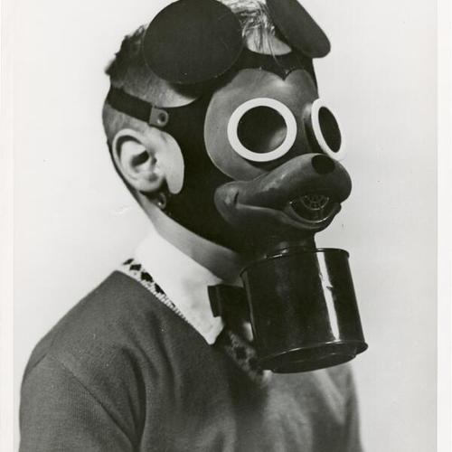 [Model of an experimental civilian gas mask for children]