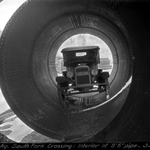 [H.H. Aqueduct, South Fork Crossing: Interior of 9' 6" Pipe]