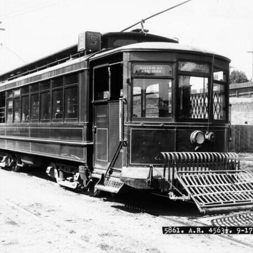[United Railroad streetcar number 1544 at McAllister Car House]