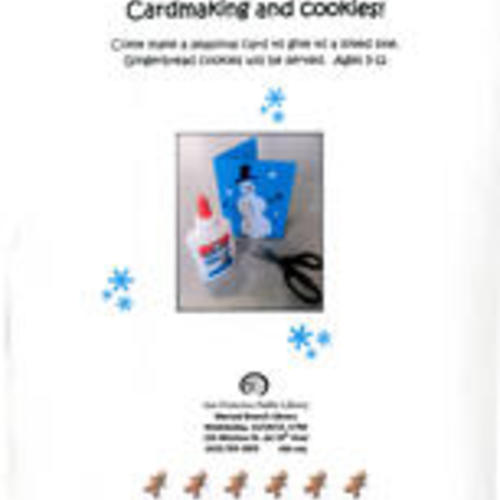 Cardmaking and cookies flyer