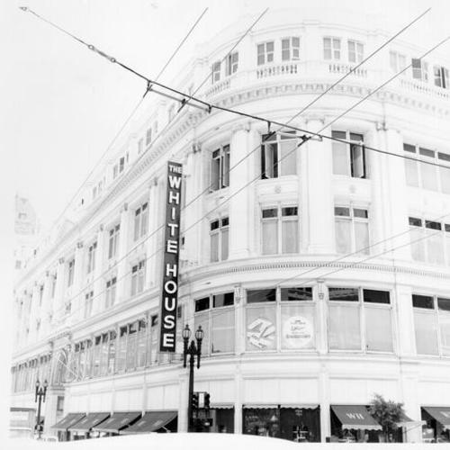 [Exterior of The White House department store at Sutter and Grant streets]