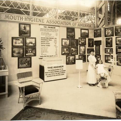 [Mouth-hygiene exhibit at the Panama-Pacific International Exposition]