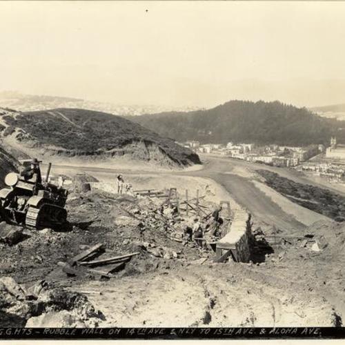 [Golden Gate Heights - rubble wall on 14th Avenue, northerly to 15th Avenue and Aloha Avenue]
