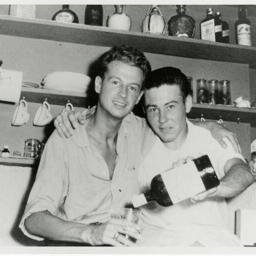 [Randy with his boyfriend at his home in Houston in 1951]