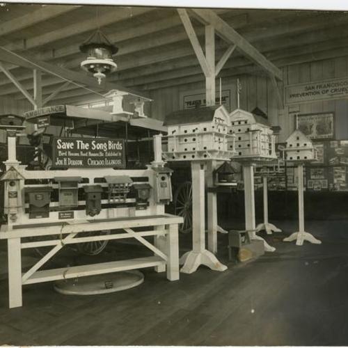 [Dodson Exhibit of Bird Houses section of the San Francisco SPCA exhibit at the Panama-Pacific International Exposition]