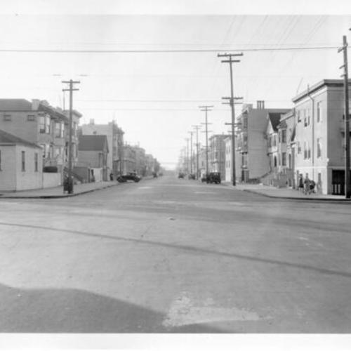 [Anza Street at Sixth Avenue, looking west, 1930]