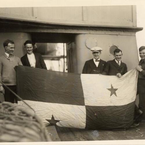 [Panamanian flag taken from rum runner "Federalship"]