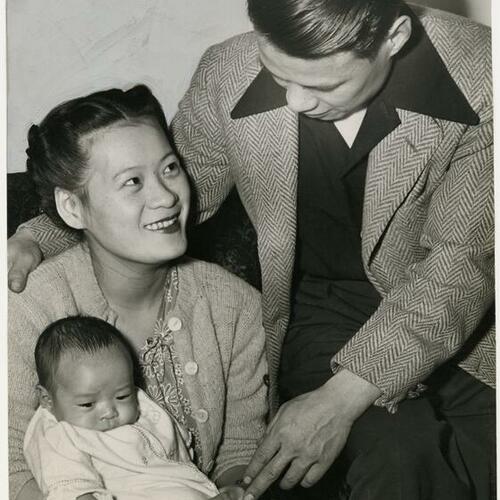 George Yee with his wife, Pauline, and son, Gary