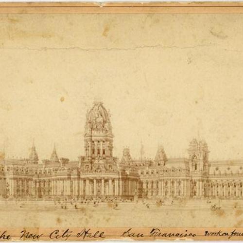 [Drawing of the new City Hall, September 1871]