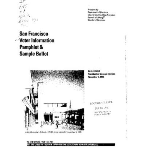 1996-11-05, San Francisco Voter Information Pamphlet