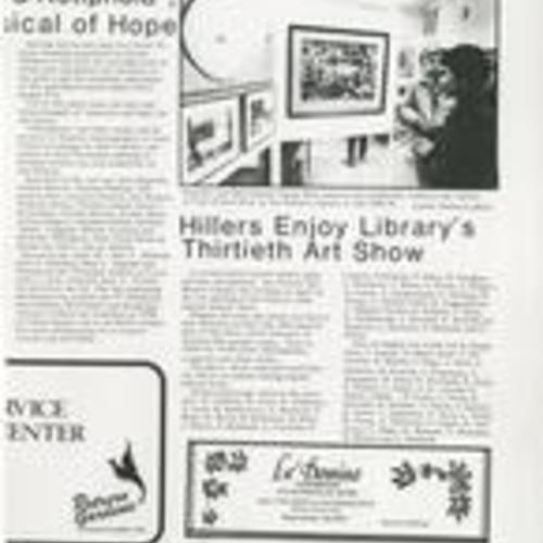 Hillers Enjoy Library's Thirtieth Art Show, Potrero View, May 1985