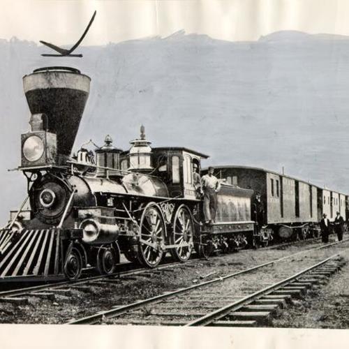 [One of the first trains to operate into the San Francisco rail terminus]