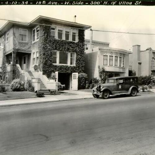 [West side of 19th Avenue, 300 feet north of Ulloa Street]