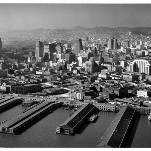 [Aerial view of the San Francisco waterfront]