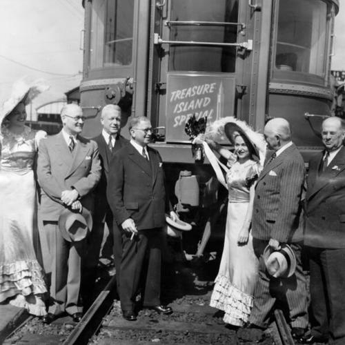 [Christening of Southern Pacific's new de luxe train]