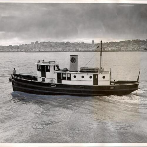 [U. S. Public Health Service boarding boat "William Wightman" in San Francisco Bay]
